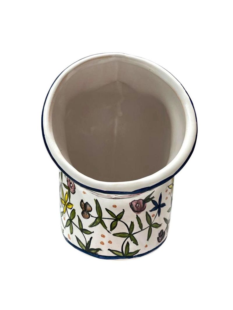 Saleiro boca m  tema acoriano ceramica pintada a mao gourmet