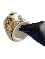 Saleiro boca m  tema acoriano ceramica pintada a mao gourmet