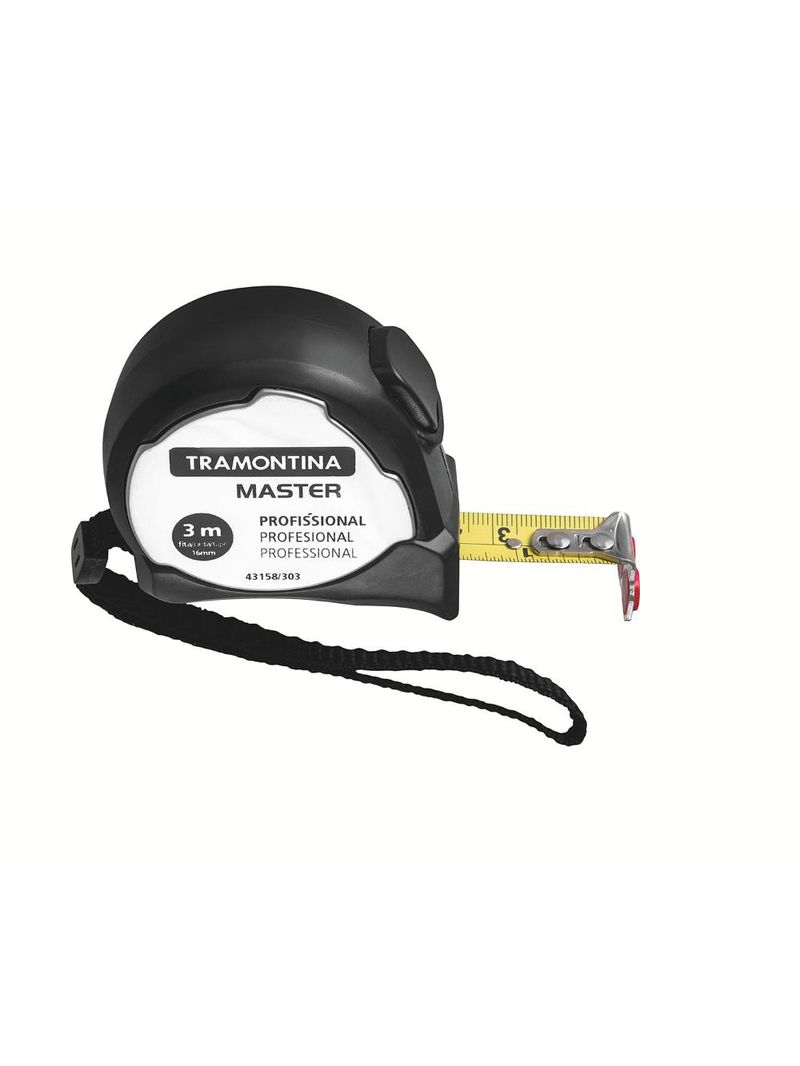 Trena profissional com ponta magnética e corpo em aço inox 3m - tramontina