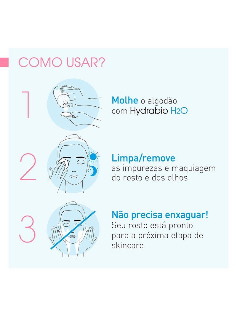 Água micelar fortalecedora & hidratante bioderma hydrabio h2o