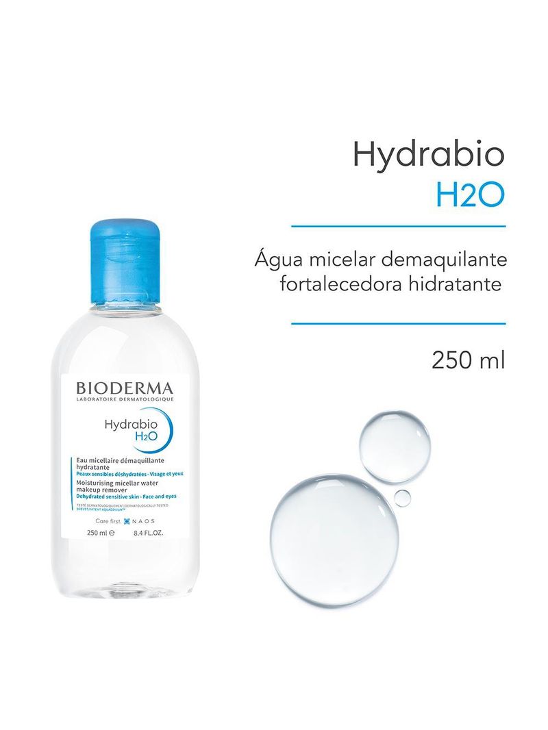 Água micelar fortalecedora & hidratante bioderma hydrabio h2o