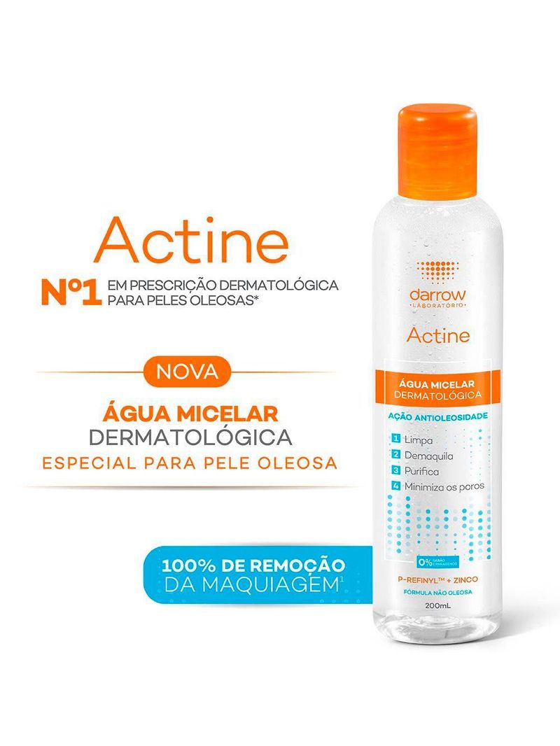 Água micelar actine - Água micelar dermatológica