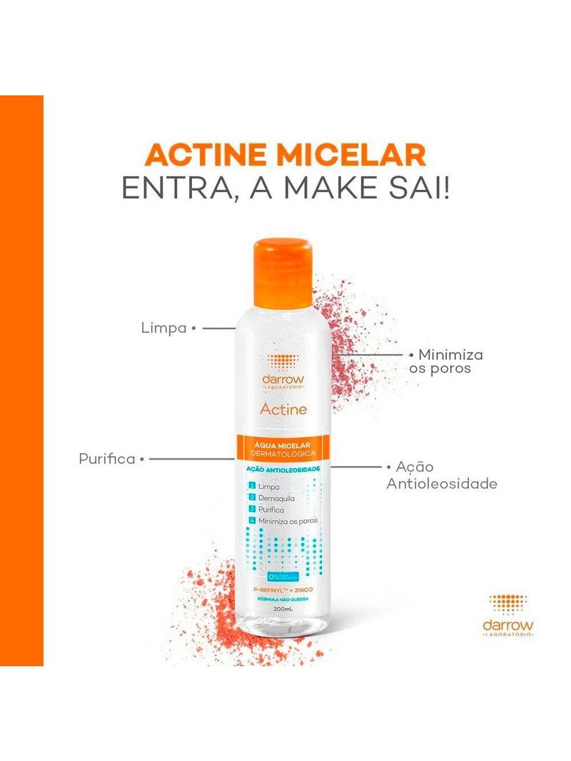 Água micelar actine - Água micelar dermatológica