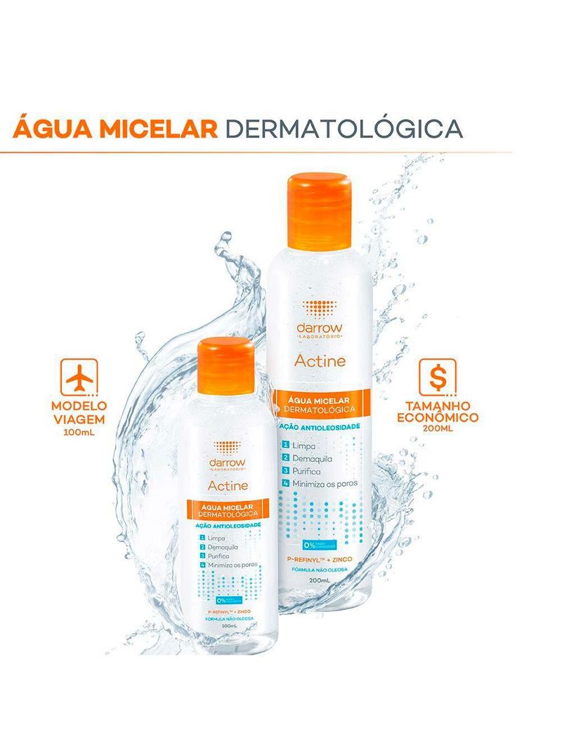 Água micelar actine - Água micelar dermatológica
