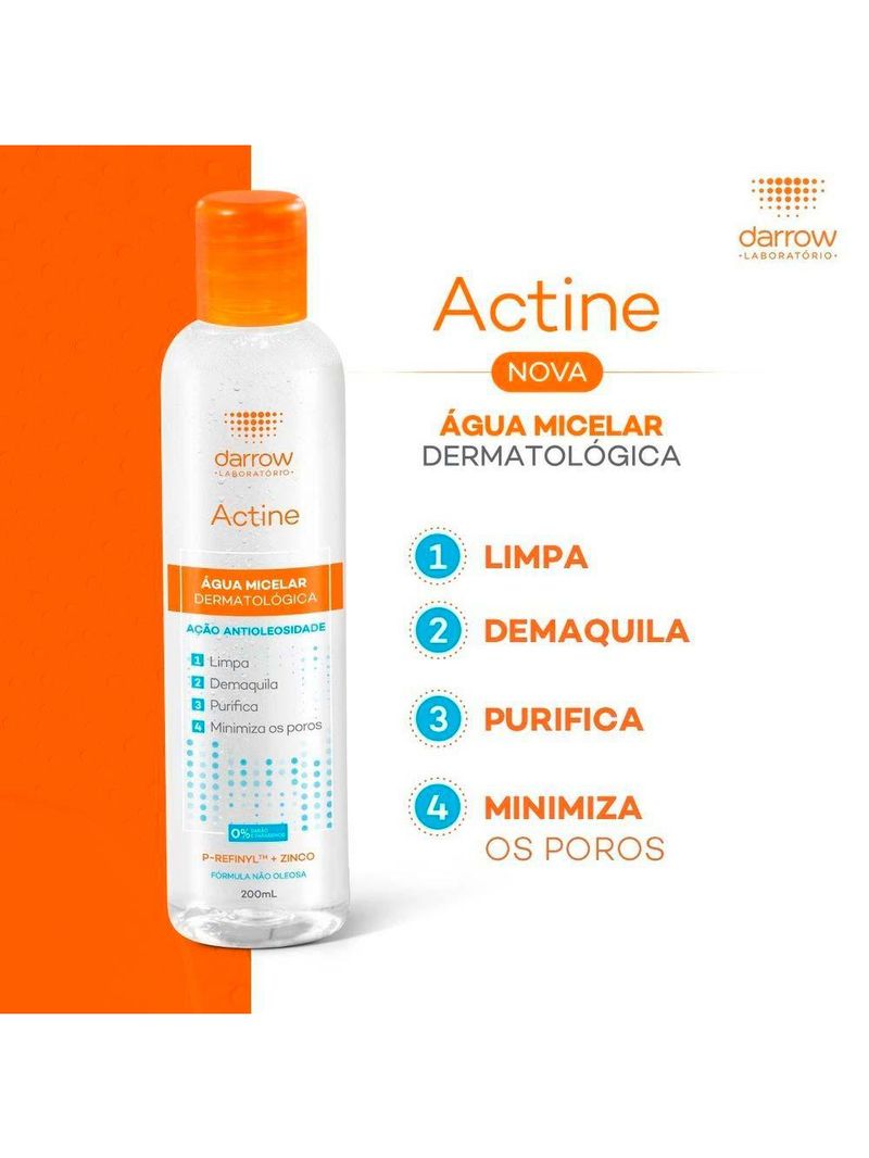 Água micelar actine - Água micelar dermatológica