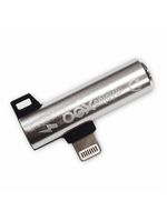 Adaptador duo audio e recarga para iphone oex ad200 prata