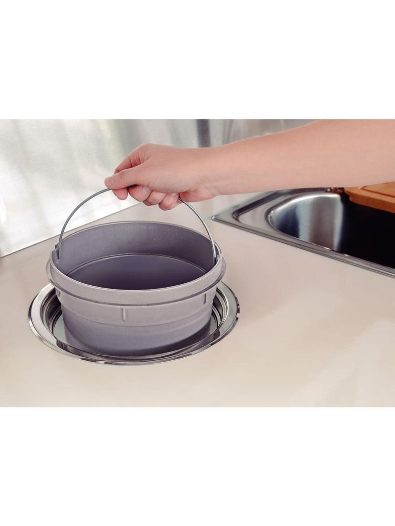 Lixeira inox de embutir clean 8 l tramontina