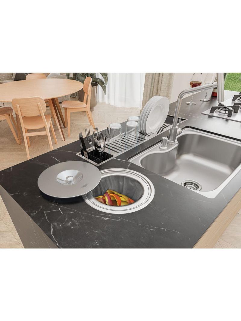 Lixeira inox de embutir clean 8 l tramontina
