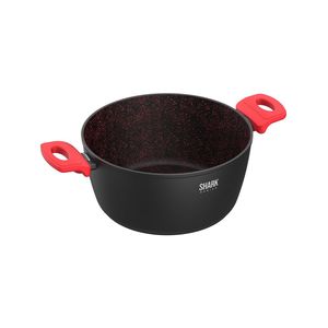 Panela polishop ichef home family size shark series vermelha 24cm