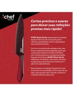 Conjunto de 6 facas polishop ichef special cut vermelha