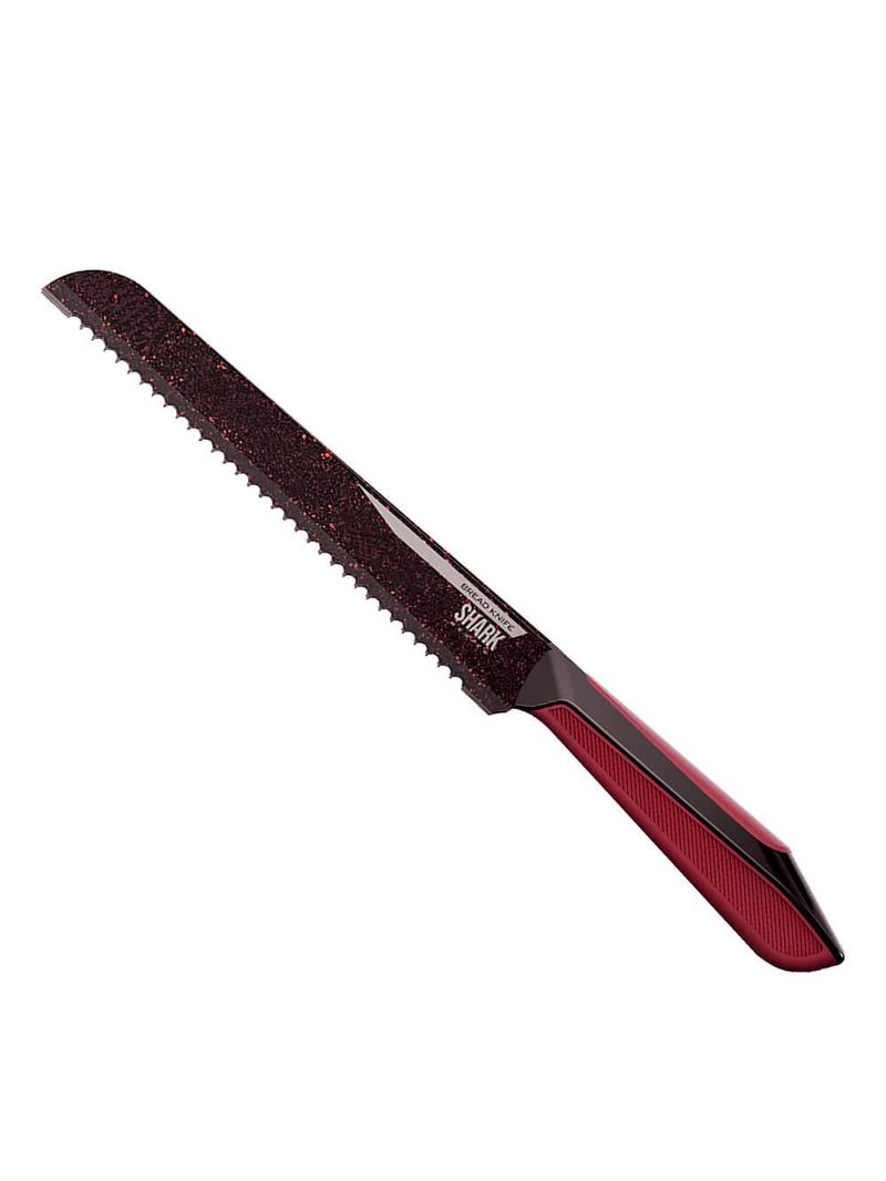 Conjunto de 6 facas polishop ichef special cut vermelha