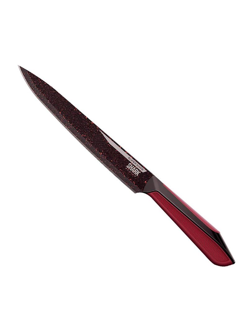 Conjunto de 6 facas polishop ichef special cut vermelha