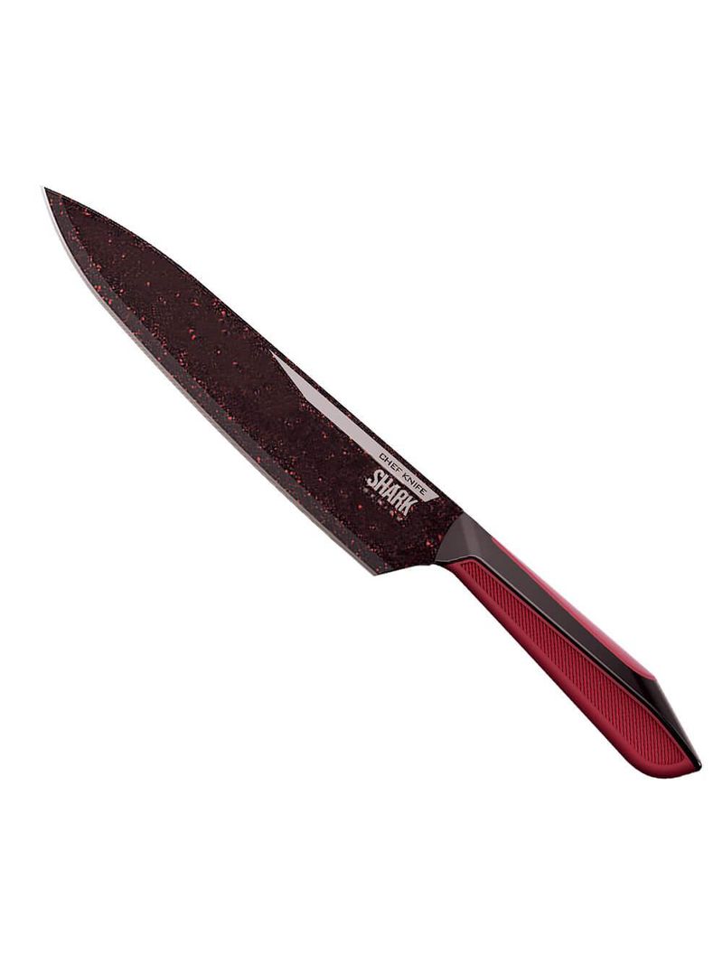 Conjunto de 6 facas polishop ichef special cut vermelha