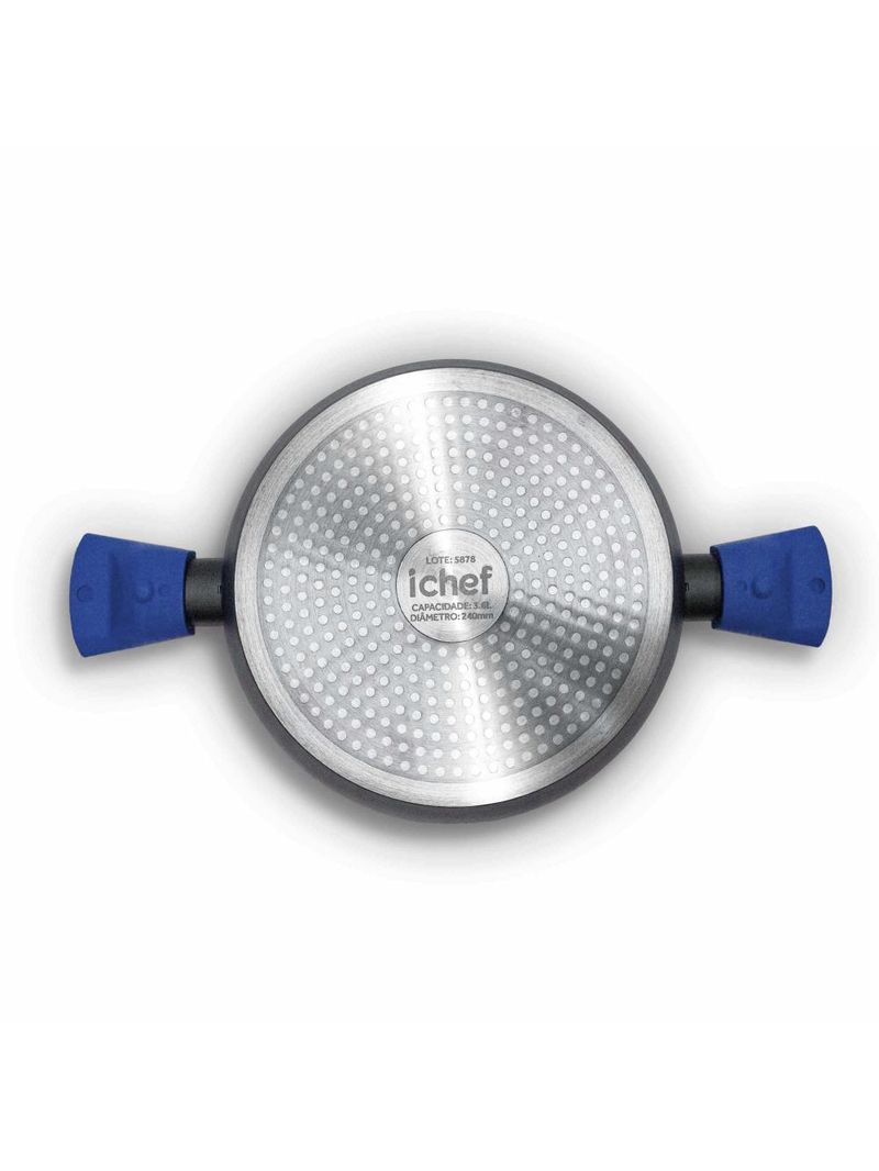 Panela polishop ichef home family size shark series azul 28cm