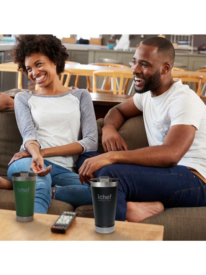 Copo térmico polishop ichef com tampa smart cup 600 ml