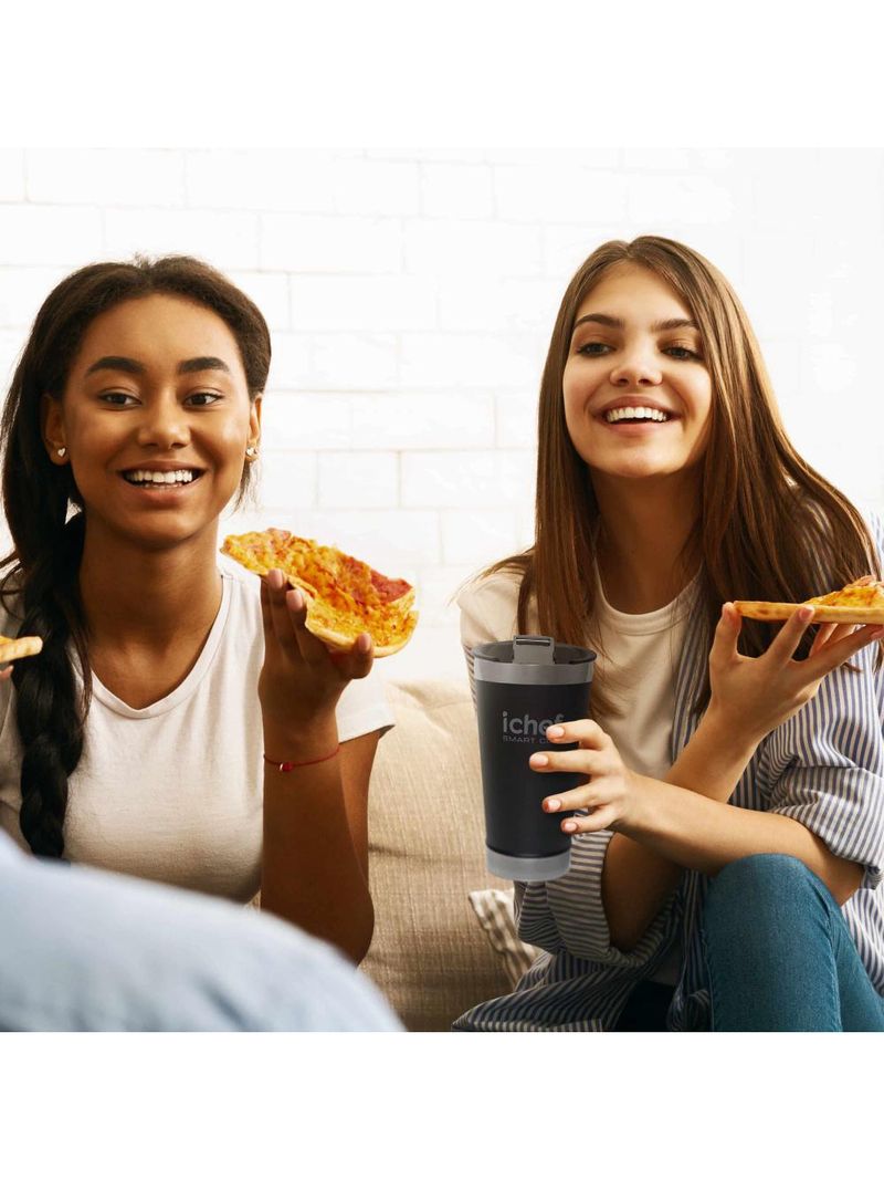 Copo térmico polishop ichef com tampa smart cup 600 ml