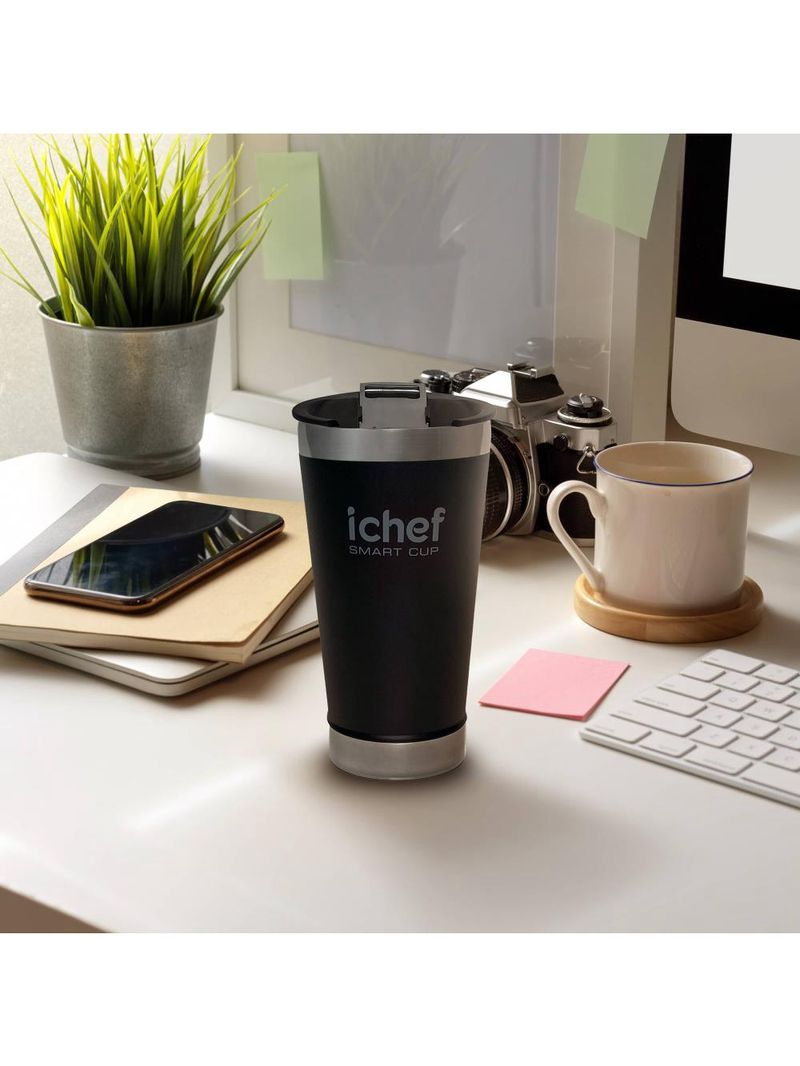 Copo térmico polishop ichef com tampa smart cup 600 ml