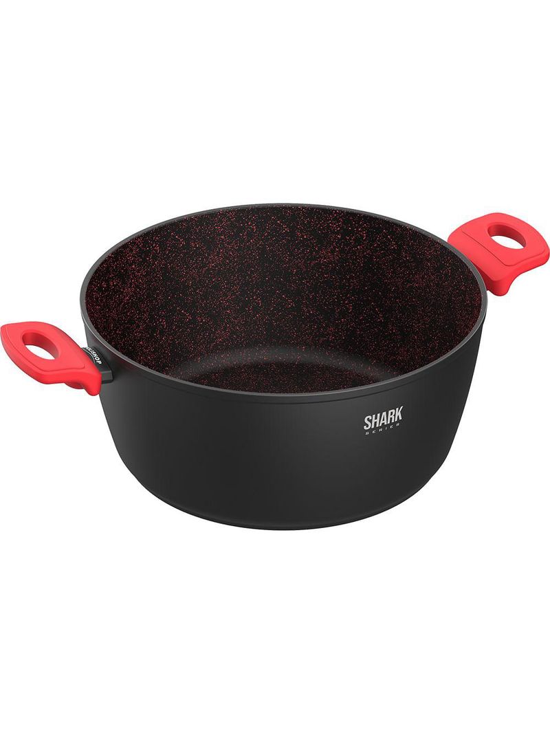 Panela polishop ichef home family size shark series vermelha 28cm