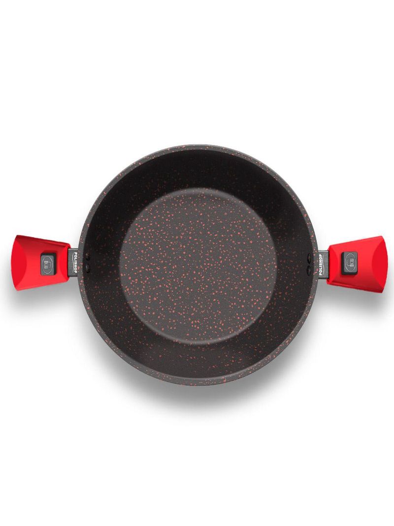 Panela polishop ichef ultra family size shark series vermelha 24cm