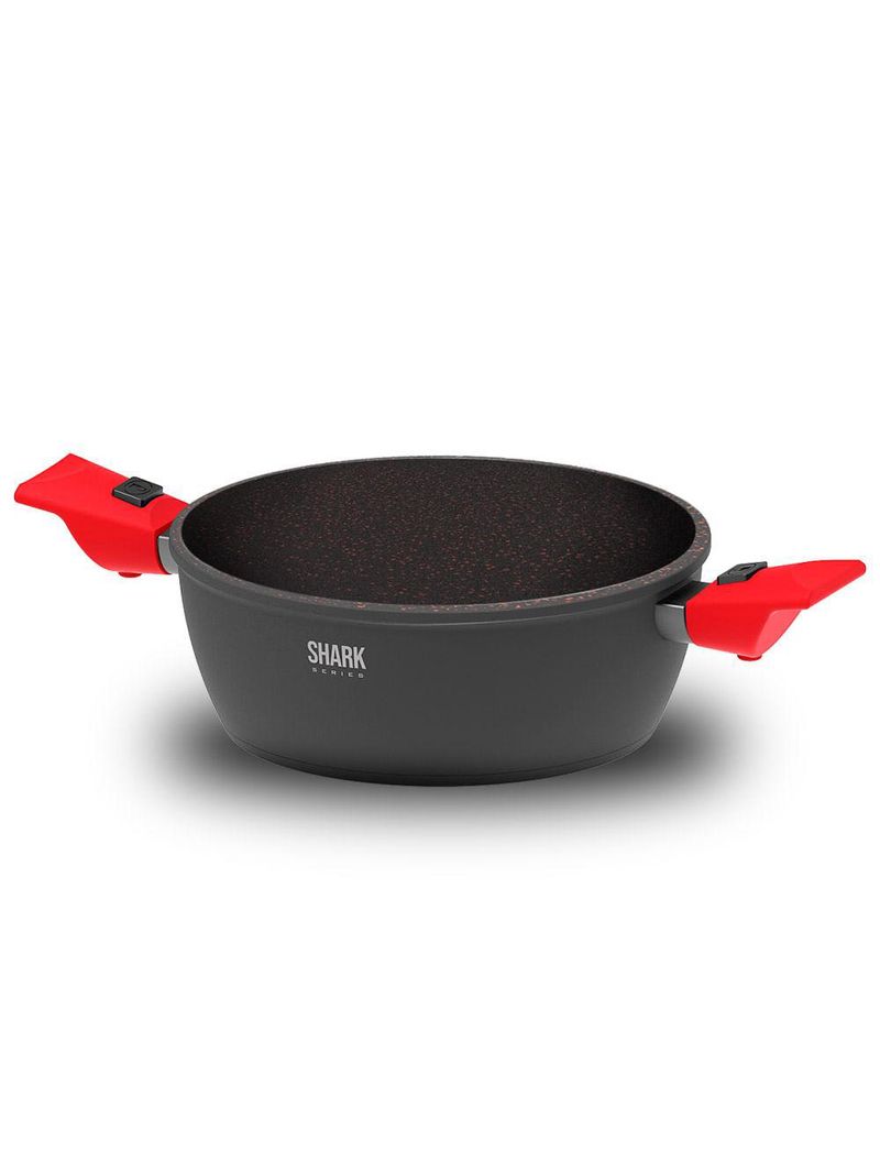 Panela polishop ichef ultra family size shark series vermelha 24cm