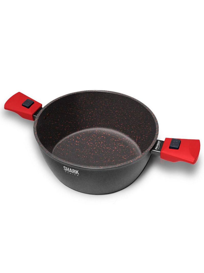 Panela polishop ichef ultra family size shark series vermelha 24cm