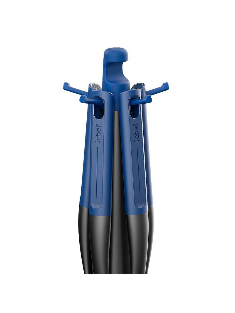 Suporte para utensílios de silicone ichef polishop - blue