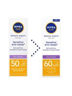 Nivea sun protetor solar facial beauty expert sensitive fps 60