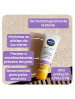 Nivea sun protetor solar facial beauty expert sensitive fps 60