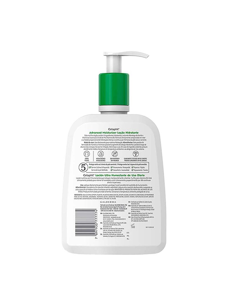 Loção hidratante corporal cetaphil advanced moist