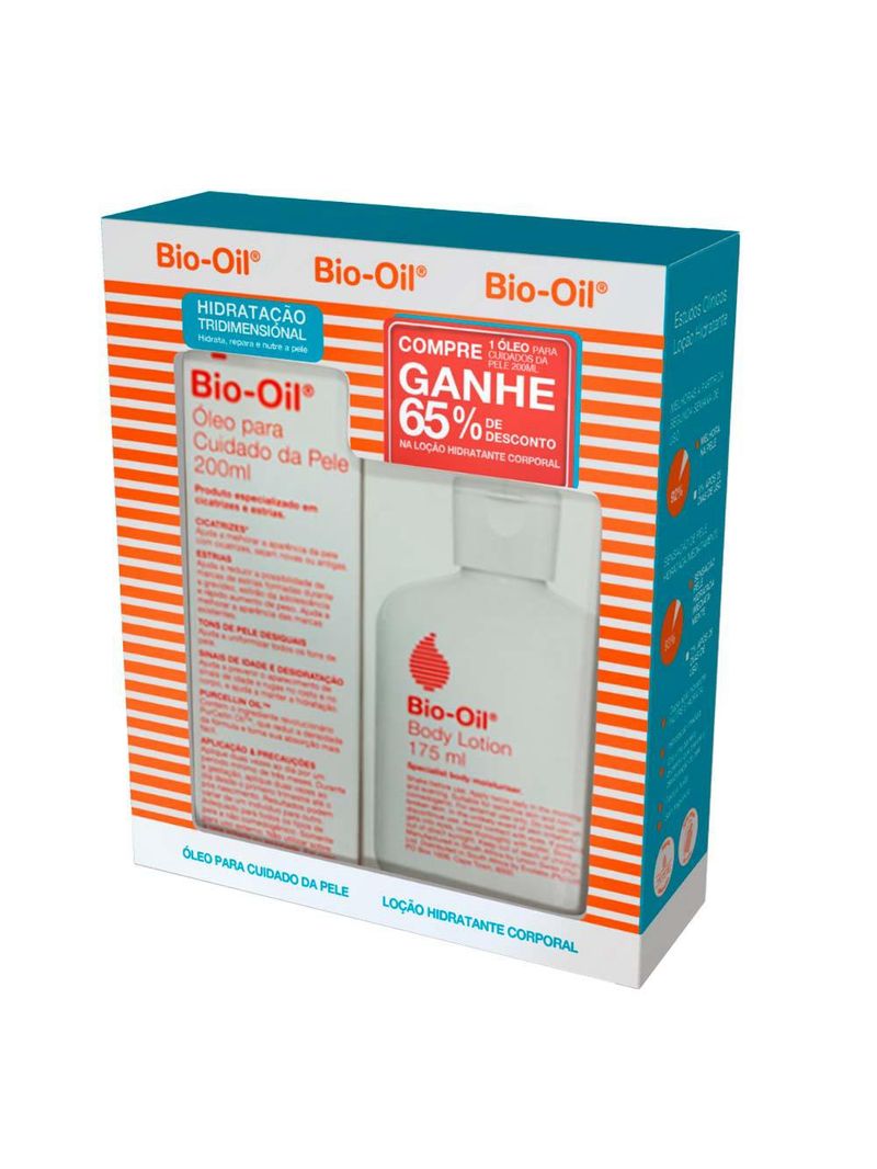 Bio-oil hidratação tridmensional kit – Óleo corporal 200ml + loção hidratante corporal 175ml
