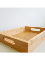 Bandeja bambu retangular 25,5 cm hauskraft