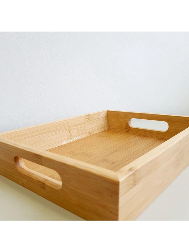 Bandeja bambu retangular 25,5 cm hauskraft