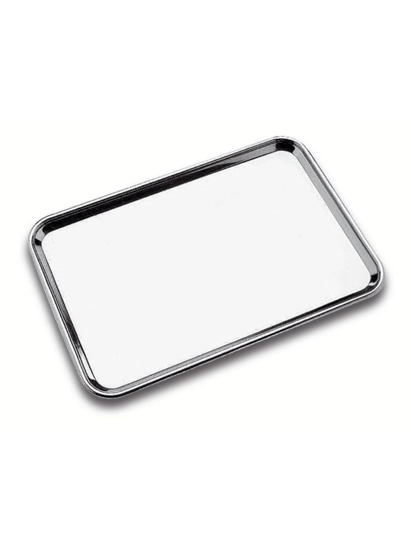 Bandeja tramontina service retangular em  inox 40x27 cm