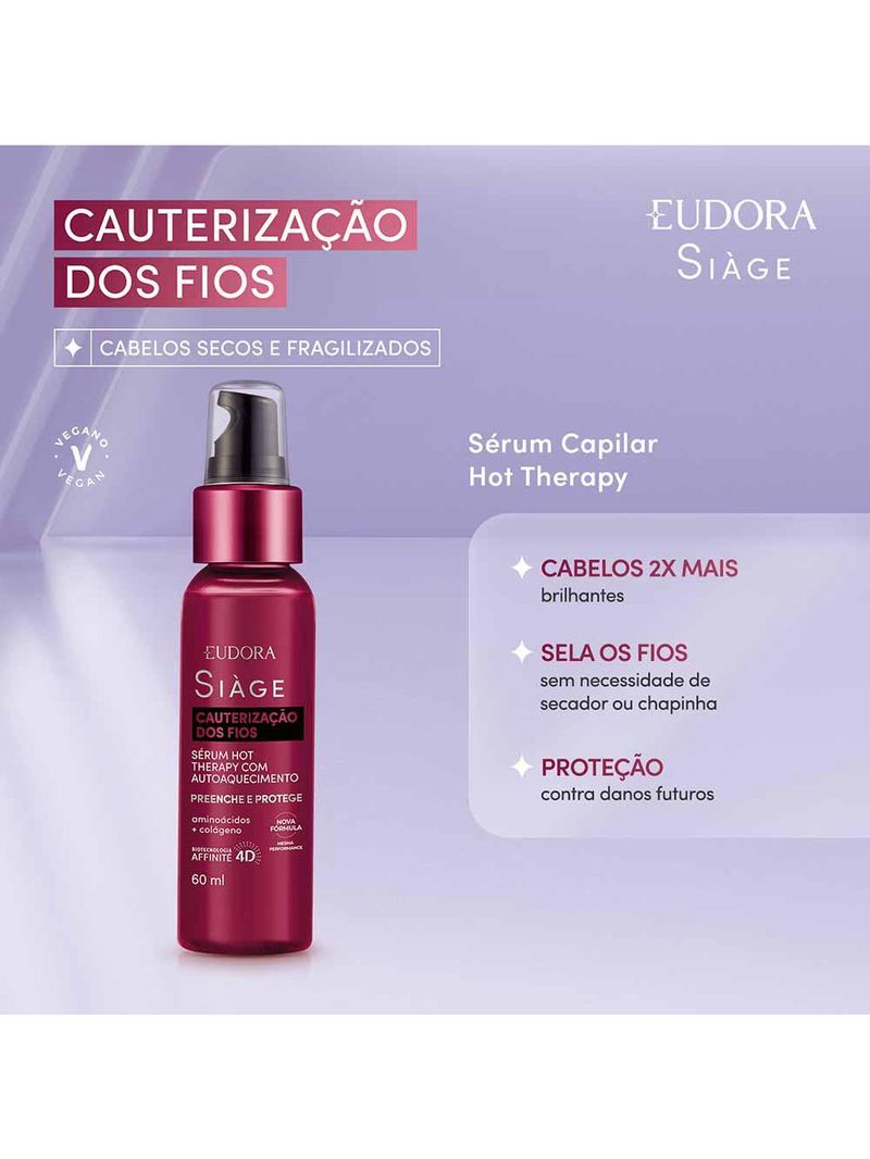 Eudora siàge cauterização dos fios hot therapy – sérum autoaquecimento
