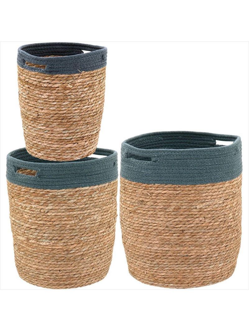 Cesta fibra natural 3 peças empul - nh