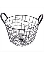 Cesta organizadora metal preto redondo wire - nh