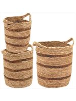 Cesta fibra natural 3 peças tirta - nh