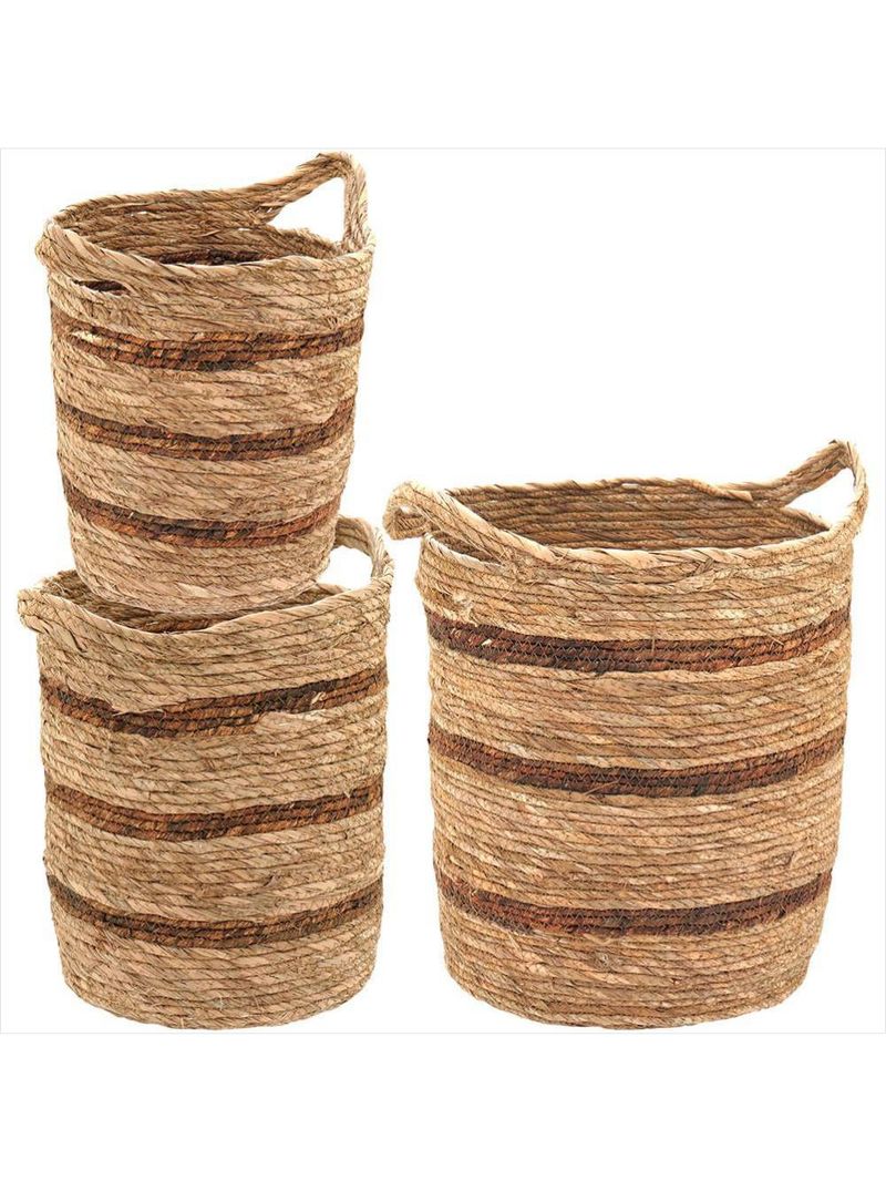 Cesta fibra natural 3 peças tirta - nh