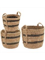 Cesta fibra natural 3 peças buana