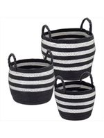 Cesta fibra preto 3 peças sawalli - gs