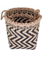 Cesta bambu preto 2 peças - gs