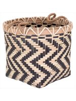 Cesta bambu preto 2 peças - gs