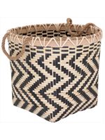 Cesta bambu preto 2 peças - gs