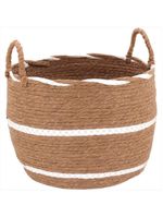 Cesta fibra marrom 3 peças lemnos - gs