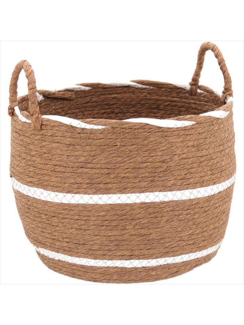 Cesta fibra marrom 3 peças lemnos - gs