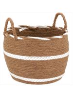 Cesta fibra marrom 3 peças lemnos - gs