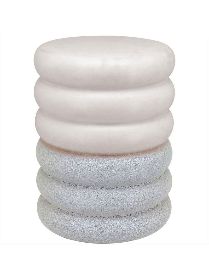 Banqueta cerâmica 44x33x33cm marfim