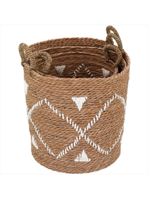 Cesta fibra natural 3 peças - gs