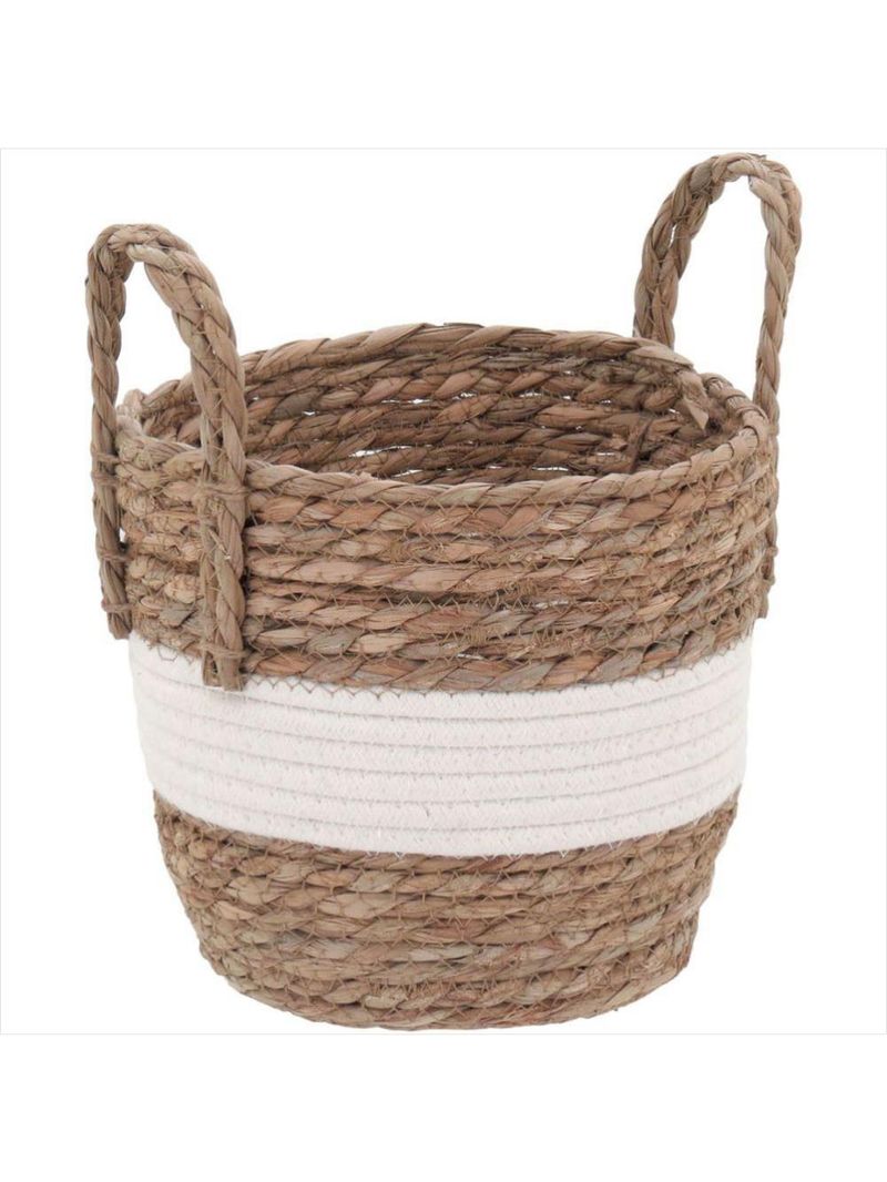 Cesta fibra branco 3 peças zagora - gs