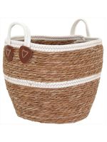 Cesta fibra natural 3 peças 28x33x33cm gs